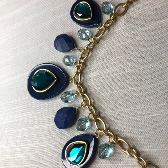 Carolee Semi-Precious Accents Blue Necklace - Picture 9 of 16